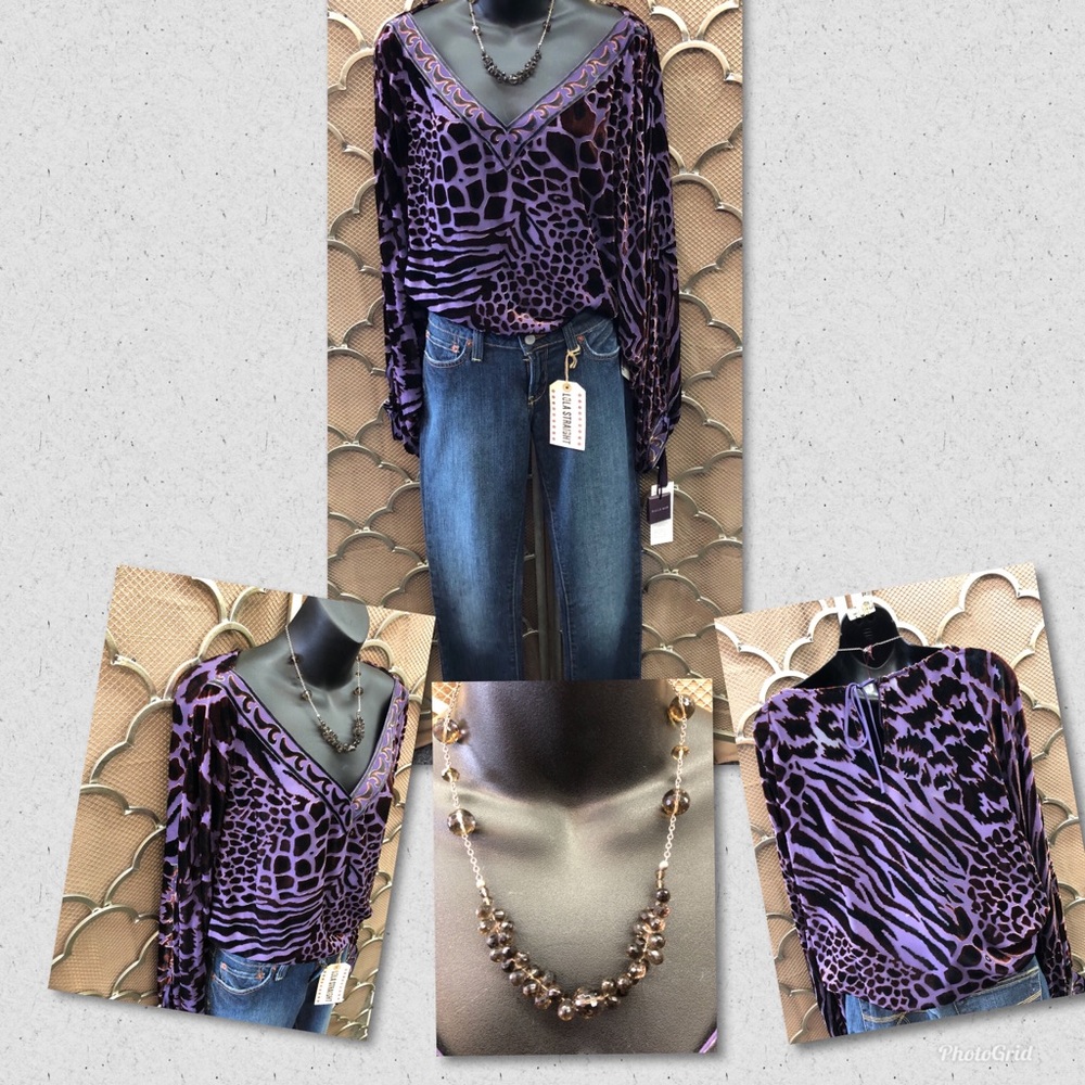 Hale Bob velvet top